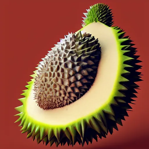 Image similar to “durian fruit dressed as a wwii soldier” octane render