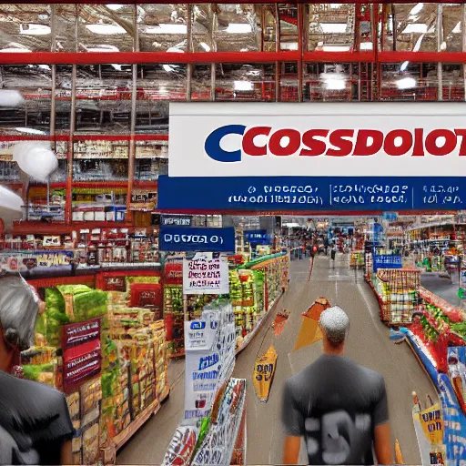 Prompt: costco membership card. oil painting, digital art, illustration, wide angle, hyper detailed, cinematic, 4k, concept art