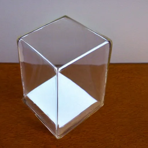 Prompt: glass cube