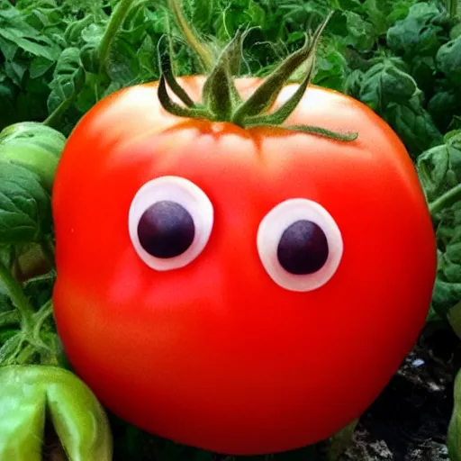 Image similar to tomato with a face