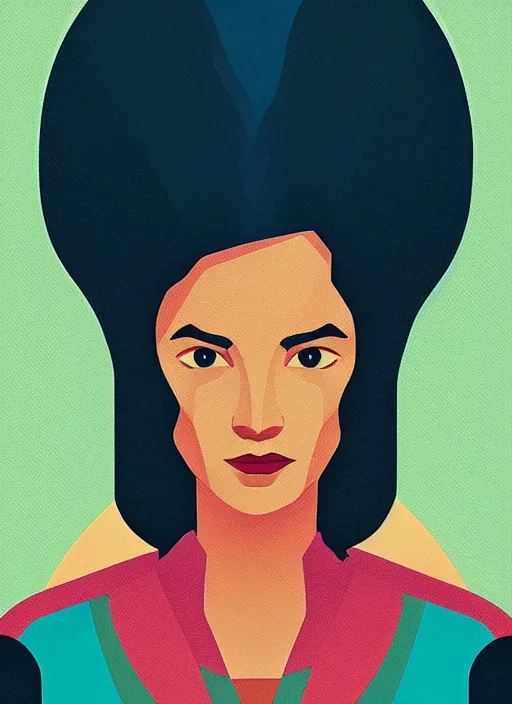 Prompt: female portrait by petros afshar tom whalen