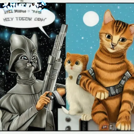 Image similar to cats in Star Wars