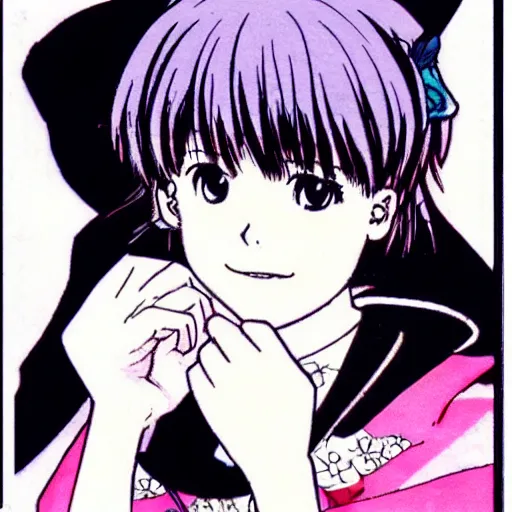 Prompt: Masterpiece portrait of Sakura from cardcaptor Sakura drawn by Guido Crepax