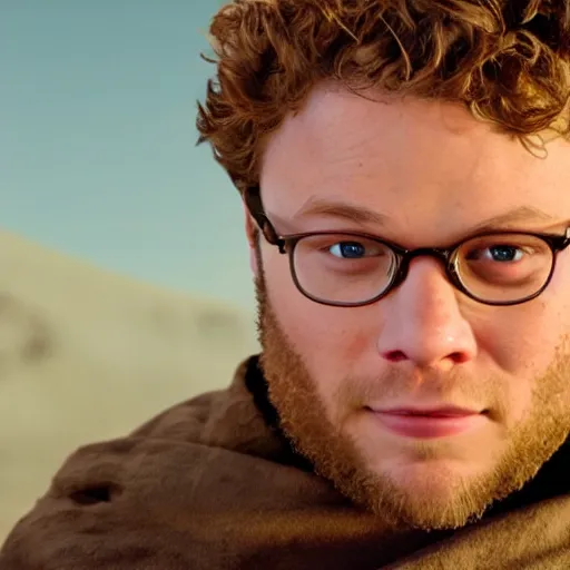 Image similar to seth rogen as anakin skywalker in star wars episode 3, 8 k resolution, cinematic lighting, anatomically correct