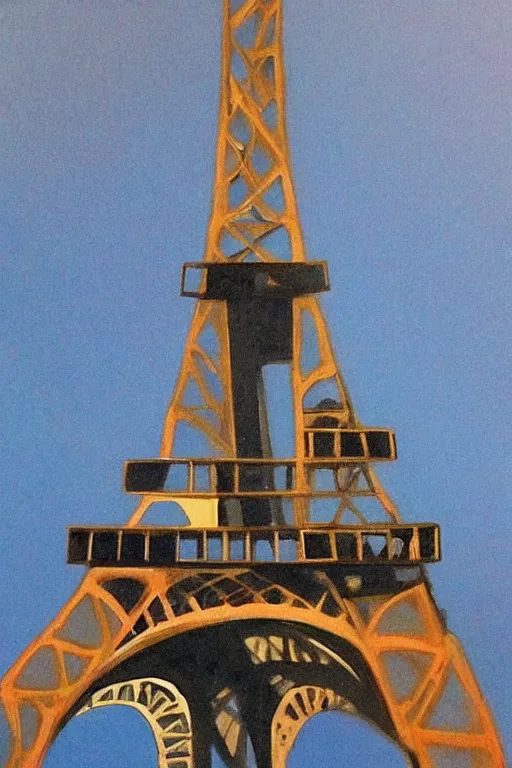 Image similar to mid century modern eiffel tower by julia pinkham artist and bernard simunovic