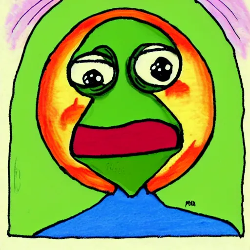 Prompt: pepe the frog under heatwave, drawn by Matt Furie