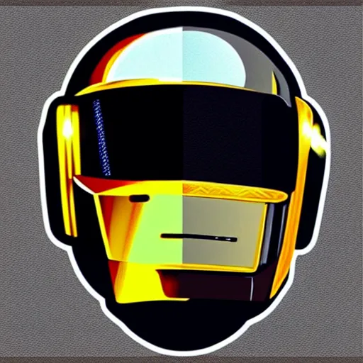 Image similar to “portrait of figure wearing a Daft Punk. Art in the style of Naruto.”