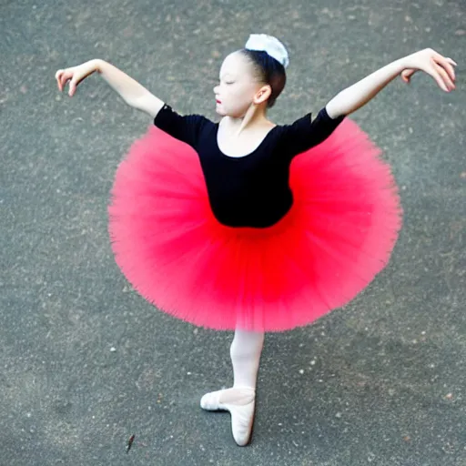 Image similar to a ballet dancer in a tutu with too many legs