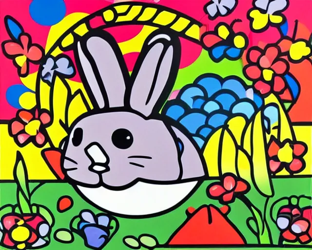 Easter Bunny Pop Art - Romero Britto Gallery - 252750