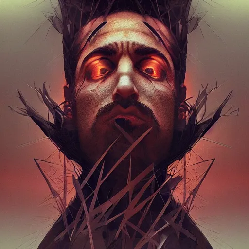 Image similar to epic album cover, serj tankian, tending on artstation, award - winning art