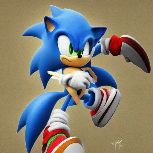 Image similar to blurry sonic, Trending on Artstation, Hiroaki Tsutsumi style