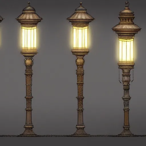 Image similar to concept art, lamps, 8 k, by james gurney, greg rutkowski, john howe, artstation