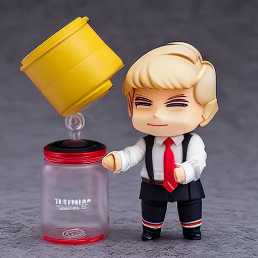 Image similar to doanld trump nendoroid in a jar photo