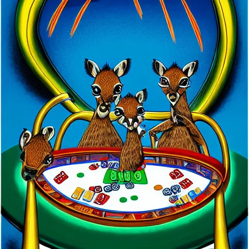 Prompt: a movie poster of dik diks playing poker illustration art by Robert Grossman