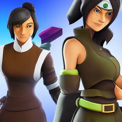 Image similar to toph beifong in fortnite, character render, full body shot, highly detailed, in game render