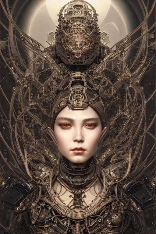 Prompt: ultra realist intricate detailed painting of a single new baroque attractive martian female, full body, curvy, black scales and cyborg tech, symmetry accurate features, very intricate details, focus, 8k render, artstyle Hiraku Tanaka and Tom Bagshaw, award winning