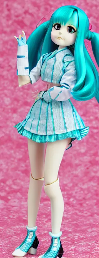 Image similar to vintage licca - chan doll of hatsune miku, well - designed, idol