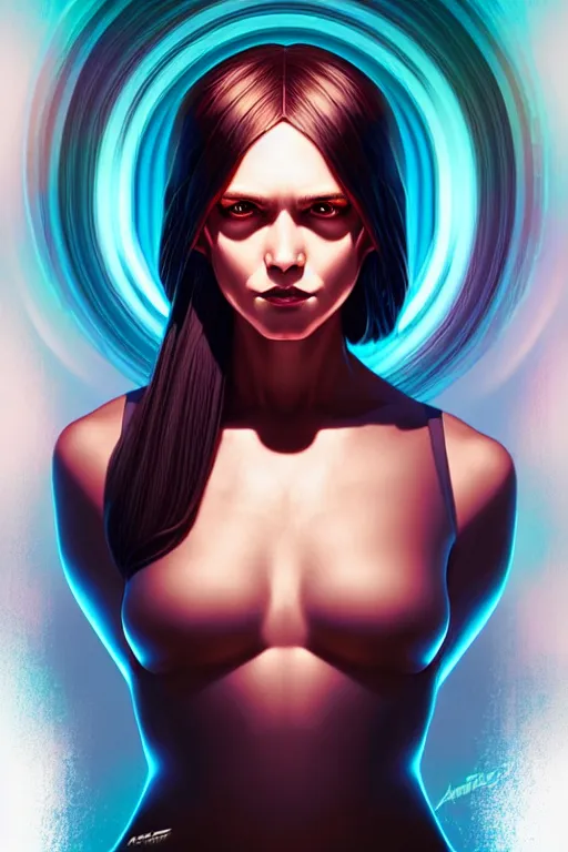 Image similar to android portrait by Artgerm, dan mumford and WLOP