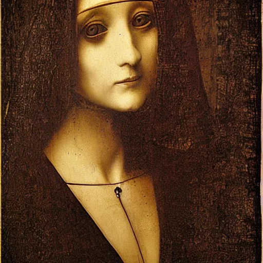 Prompt: goth woman by leonardo da vinci