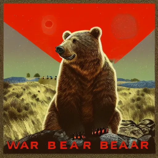 Image similar to war bear album art, cover art, poster