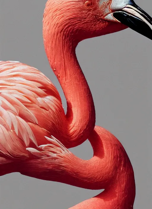 Prompt: portrait of a flamingo with translucent skin, visible muscles and veins and arteries and bones and spines and nerves, beautiful detailed intricate insanely detailed octane render, 8k artistic photography, photorealistic, chiaroscuro, by David Cronenberg, Raphael, Caravaggio