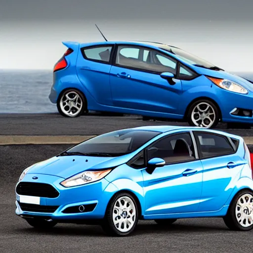 Image similar to a blue 2013 ford fiesta in the movie Cars