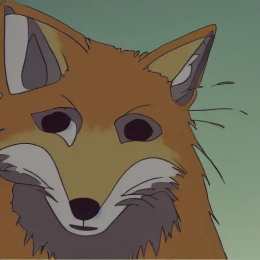 Image similar to a fox with candle head by studio ghibli