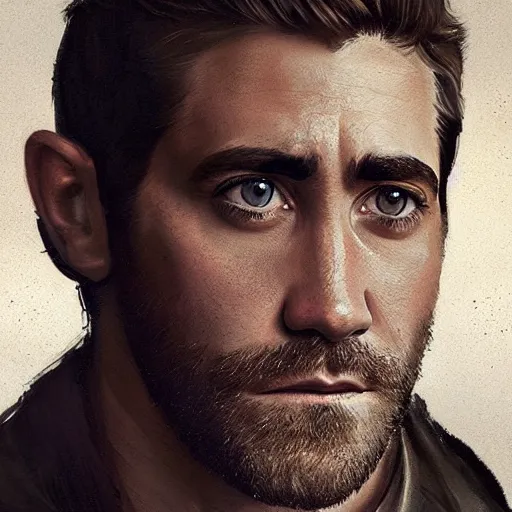 Prompt: portrait of a jake gyllenhaal as homelander from the boys by greg rutkowski, highly detailed portrait, digital painting, artstation, concept art, smooth, sharp foccus ilustration, artstation hq