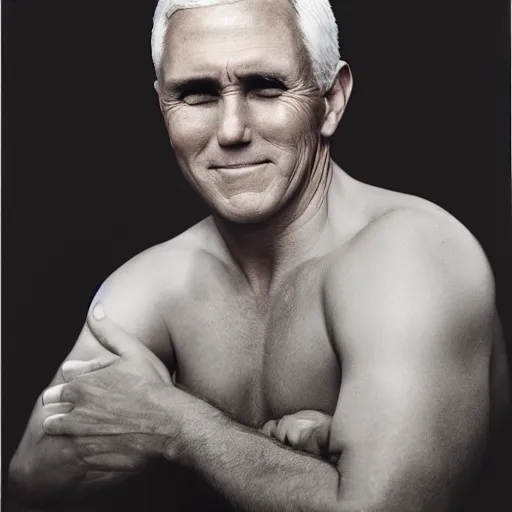 Prompt: photo of mike pence, by martin schoeller for abercrombie and fitch