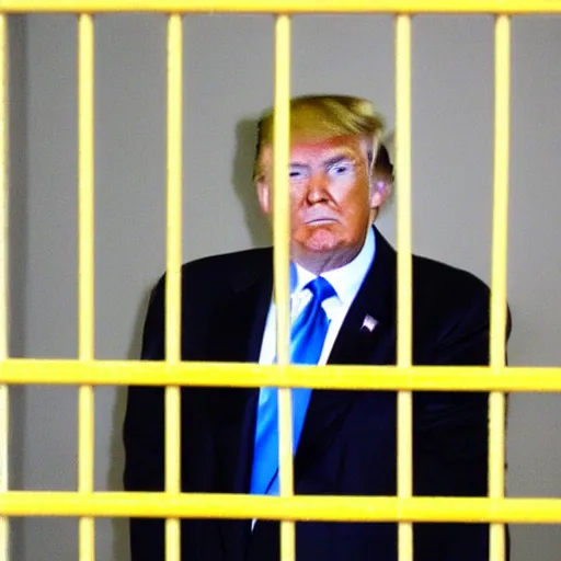Image similar to donald trump in prison,