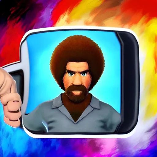 Image similar to Bob Ross character reveal for Super Smash bros ultimate