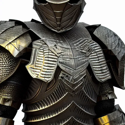 Image similar to a humanoid Pangolin armored knight with metallic armor that looks similar to a pangolin and biotechnology mesh