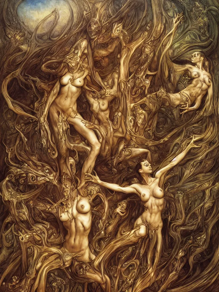 Image similar to simplicity muscular eldritch bodies radiating town fractal, by h. r. giger and esao andrews and maria sibylla merian eugene delacroix, gustave dore, thomas moran, pop art, chiaroscuro, biopunk, art nouveau