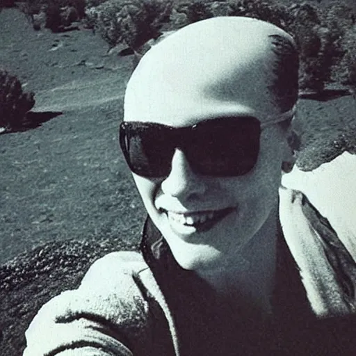 Image similar to The first selfie taken on planet Uranus