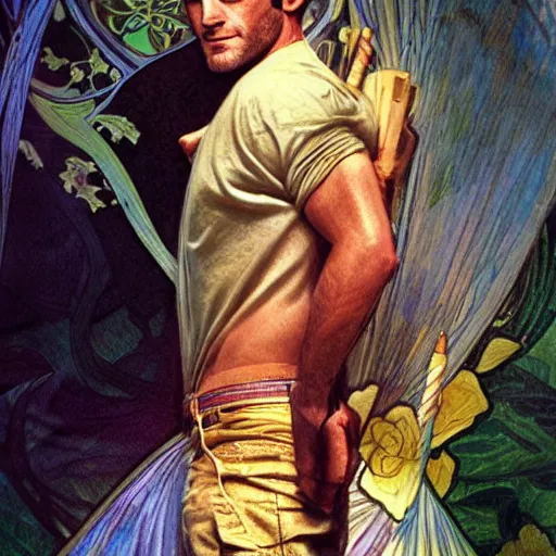 Image similar to amazing lifelike award winning pencil illustration of Luke Perry 90210 trending on art station artgerm Greg rutkowski alphonse mucha cinematic