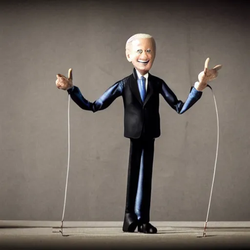 Image similar to joe biden as a marionette