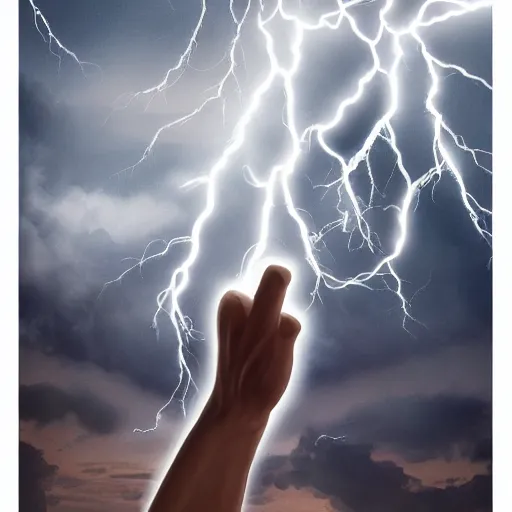 Prompt: zeus with his hand in the air calling down a lighting strike, 8k super detailed, highly detailed, ultra hd, professional digital art, artistic, cinematic,