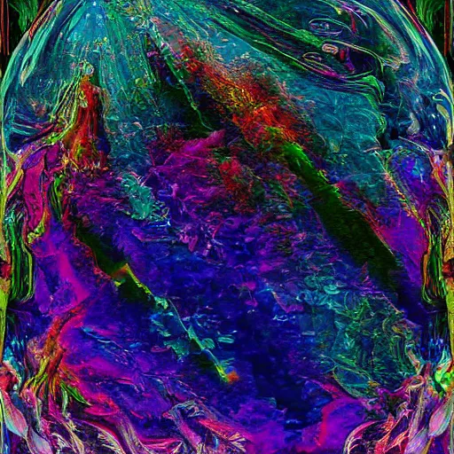 Image similar to islife tearing submerged transparent crystallidigitalart