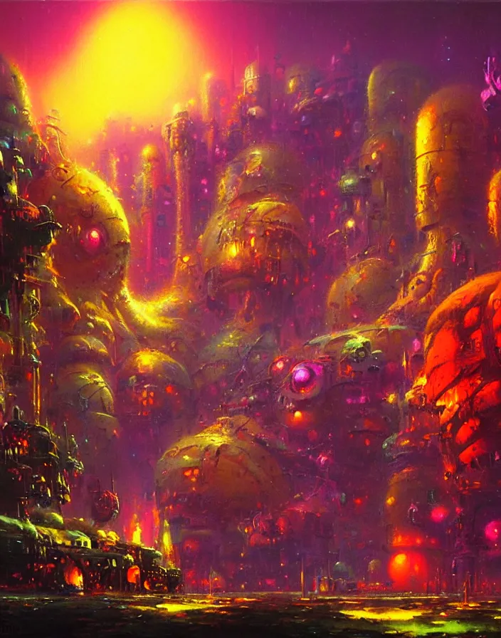 Image similar to an amazing piece of art by Paul Lehr