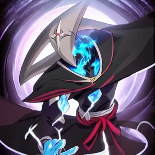 Image similar to Karthus from League of Legends in anime movie, dragonballz, jojo