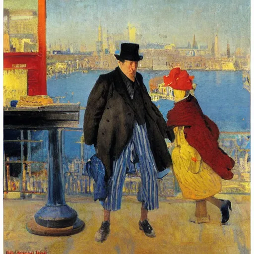 Image similar to art by giuseppe de nittis, jean - michel basquiat, anton pieck, hendrick cornelisz vroom, carl barks, maximilien luce, carl larsson