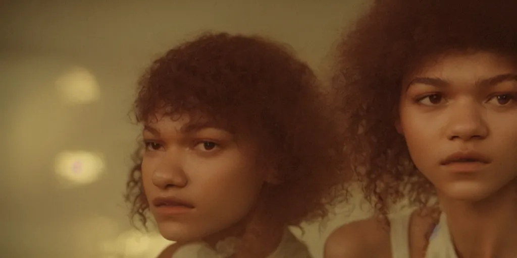 Image similar to detailed medium format photo, polaroid still from tarkovsky movie, zendaya in euphoria, haze, high production value, intricate details, 8 k resolution, hyperrealistic, hdr, photorealistic, high definition, tehnicolor, award - winning photography, masterpiece, amazing colors