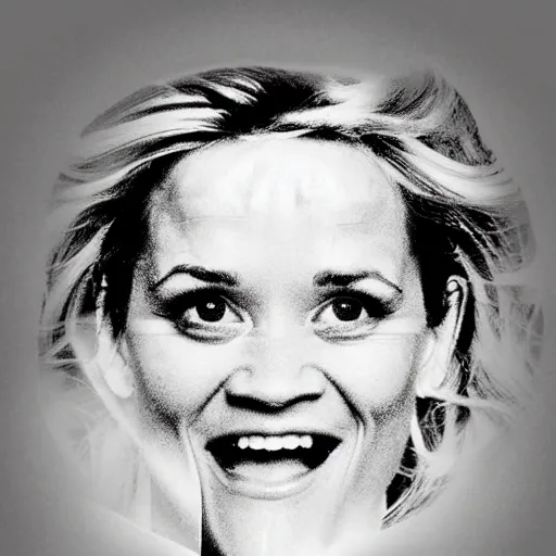 Image similar to a pile of rice double exposure reece witherspoon face