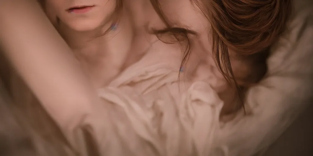 Prompt: colour portrait closeup!!!!! Emma Watson long hair flowing silk robes baroque room candles mirrors cinematic lighting cinematic lighting cinematic lighting stanley kubrick barry lyndon 4k canon 5d mk4