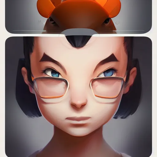 Image similar to face icon stylized minimalist nintendo 3 ds, loftis, cory behance hd by jesper ejsing, by rhads, makoto shinkai and lois van baarle, ilya kuvshinov, rossdraws global illumination