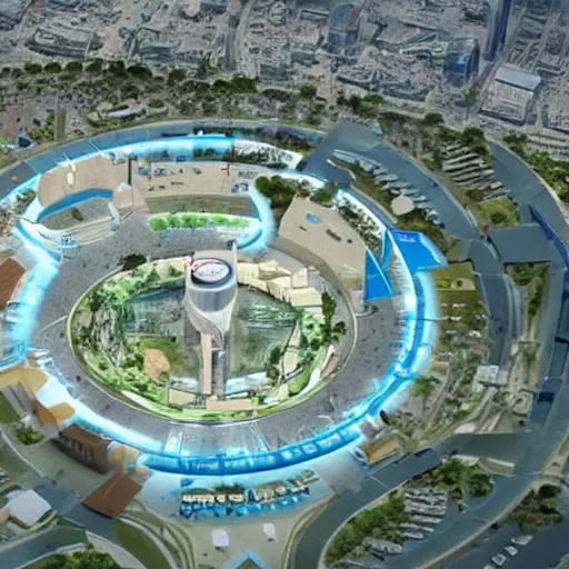 Image similar to toilet land arch vis of dubai city of the future named toilet land