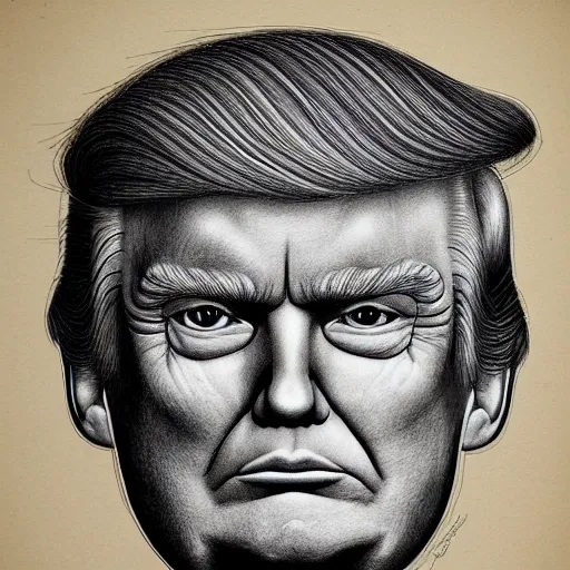 Prompt: anatomical drawing of Donald Trump