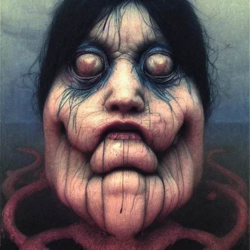 Prompt: by waterhouse, by beksinski, high quality, picture portrait of a 1 8 th century yokai, haunting, photorealism, hyper - realism, octane render, highly detailed, 8 k,