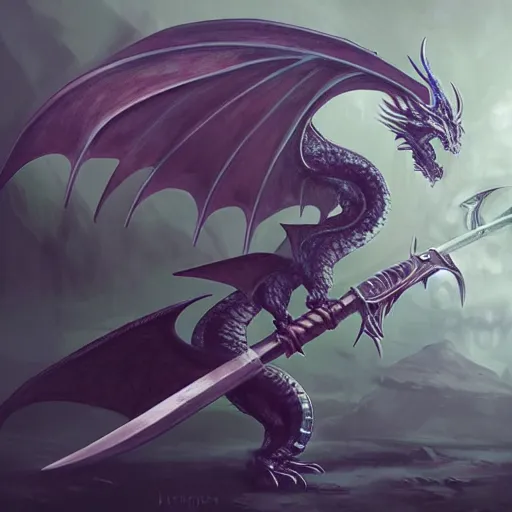 Image similar to concept art of legendary dragon scythe weapon, scythe design, fantasy scythe, fantasy, behance, pinterest, deviantart, artstation, weapons concept art, design, rpg, weapon, detailed, digital art, incredible, digital painting