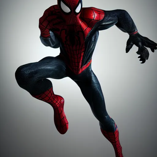 Image similar to a single venom and spider - man hybrid, dslr, cinematic, volumetric lighting, 8 k resolution, photorealistic